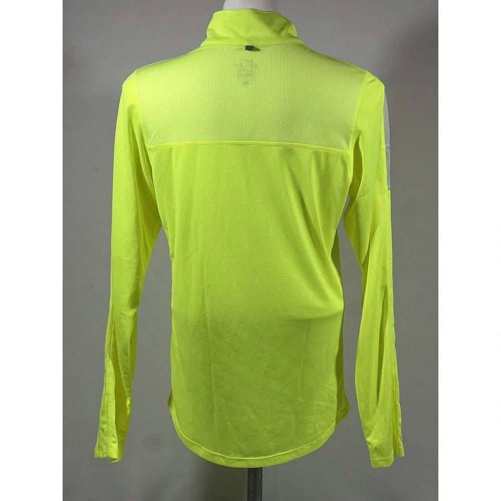 Nike Dri Fit Running Pullover Mens‎ Small Neon Green Quarter Zip Athletic